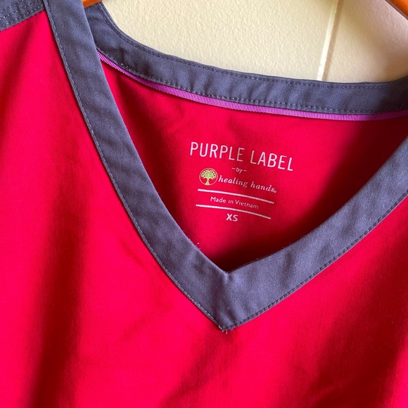 Purple Label by Healing Hands Scrub Top - Picture 2 of 3